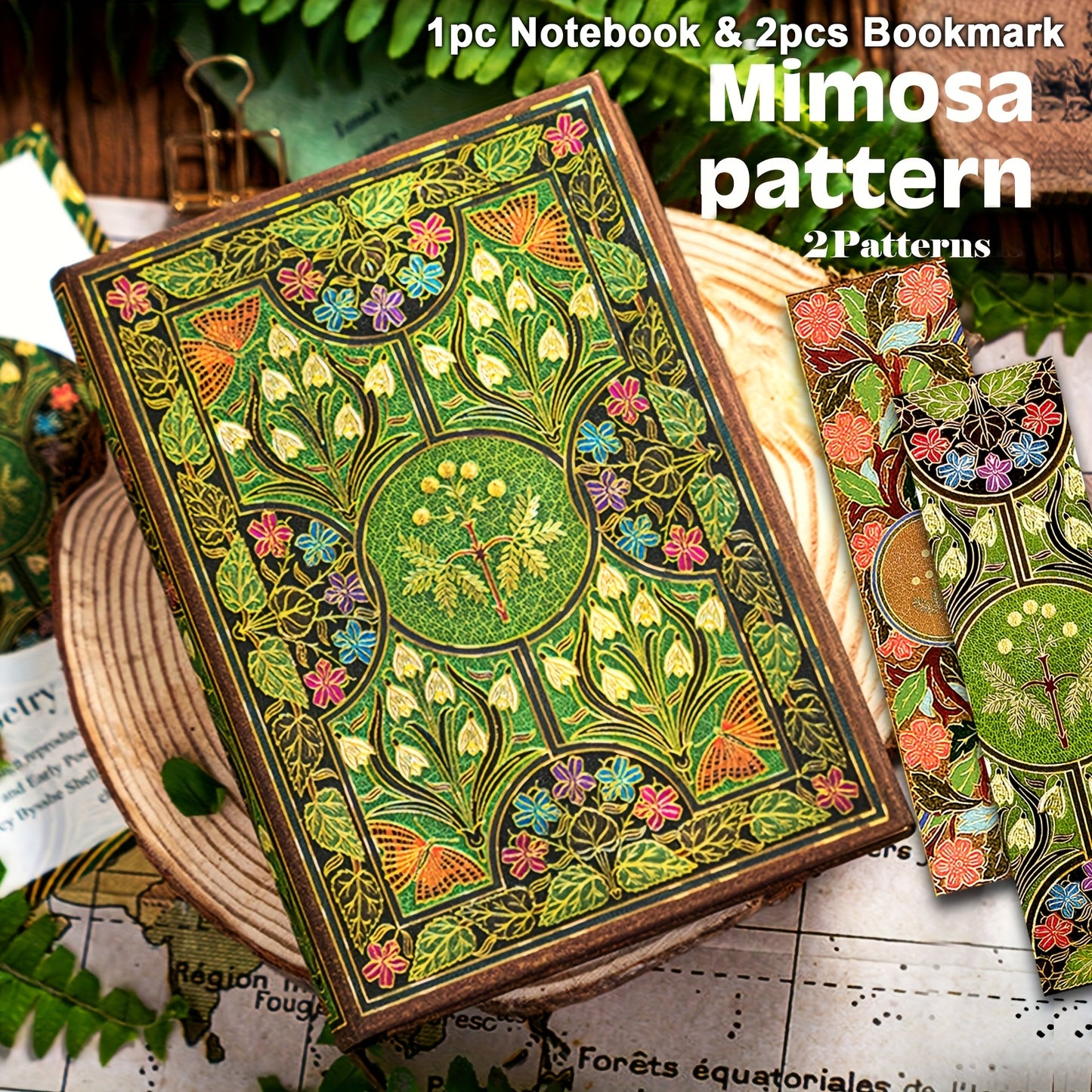 Butterfly Flower Vintage Hardcover Notebook