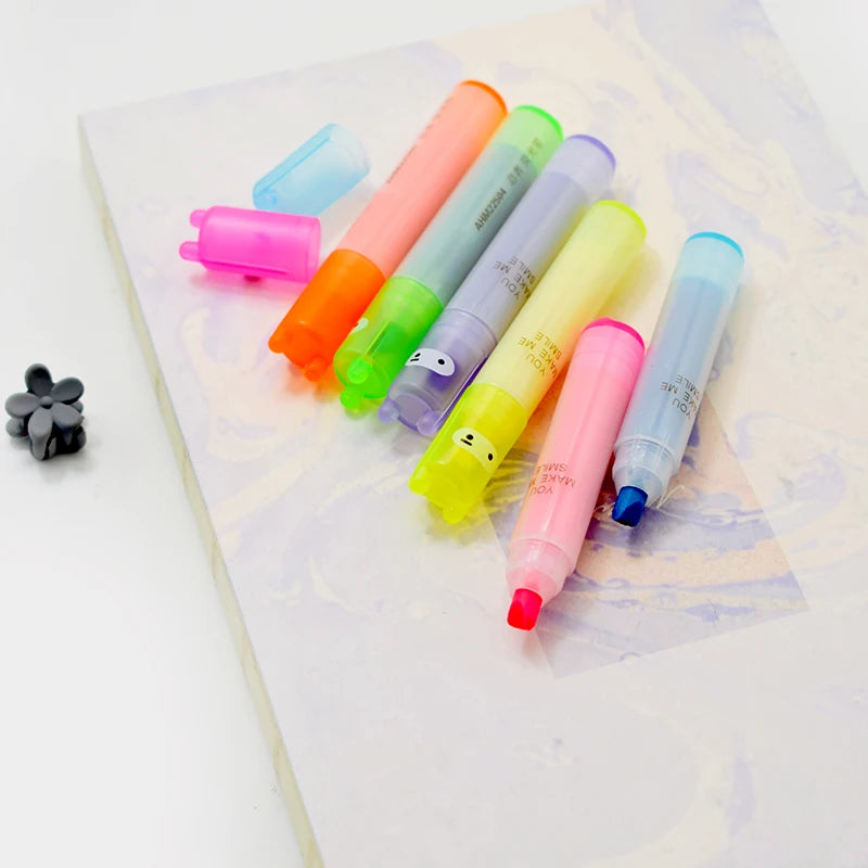 6PCS/Set Rabbit Mini Fluorescent Highlighter