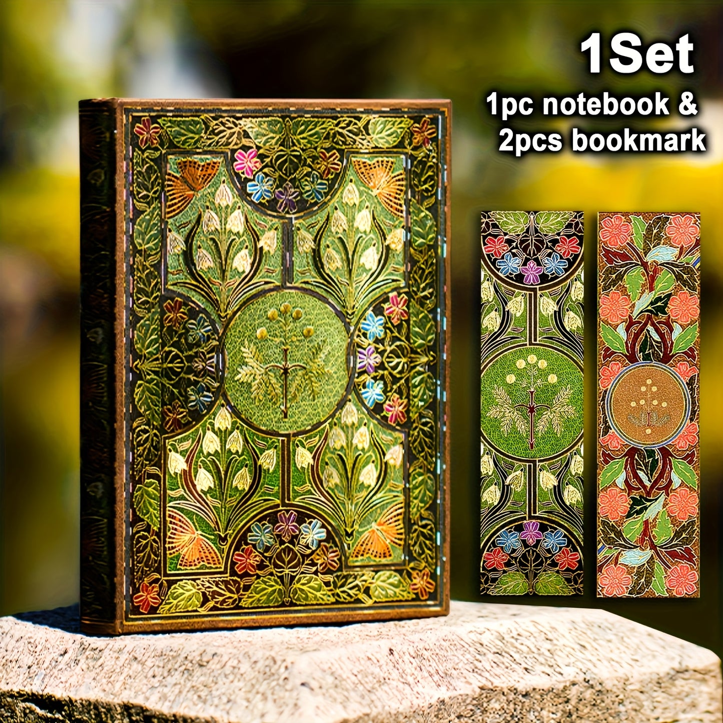 Butterfly Flower Vintage Hardcover Notebook