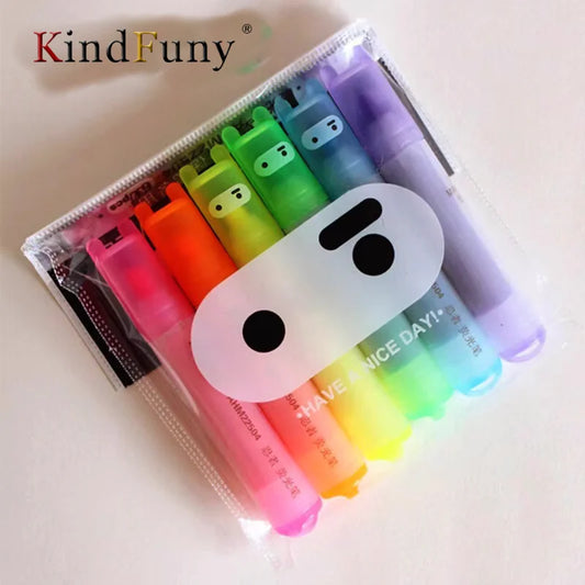 6PCS/Set Rabbit Mini Fluorescent Highlighter